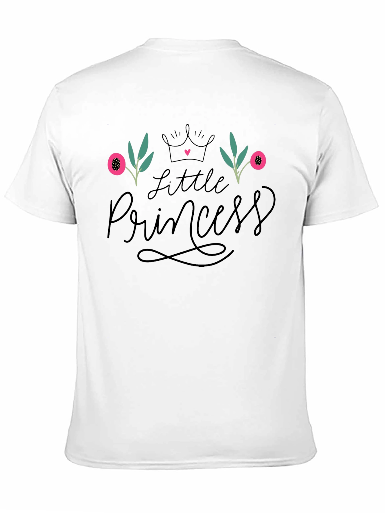 Little Princess Floral Black T-Shirt
