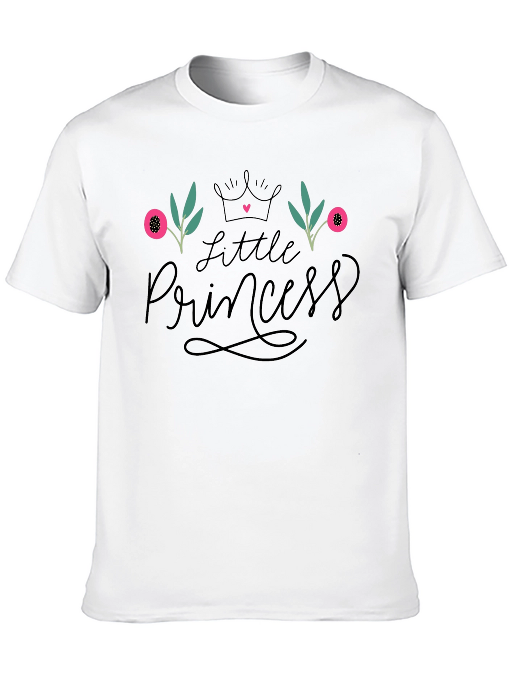 Little Princess Floral Black T-Shirt