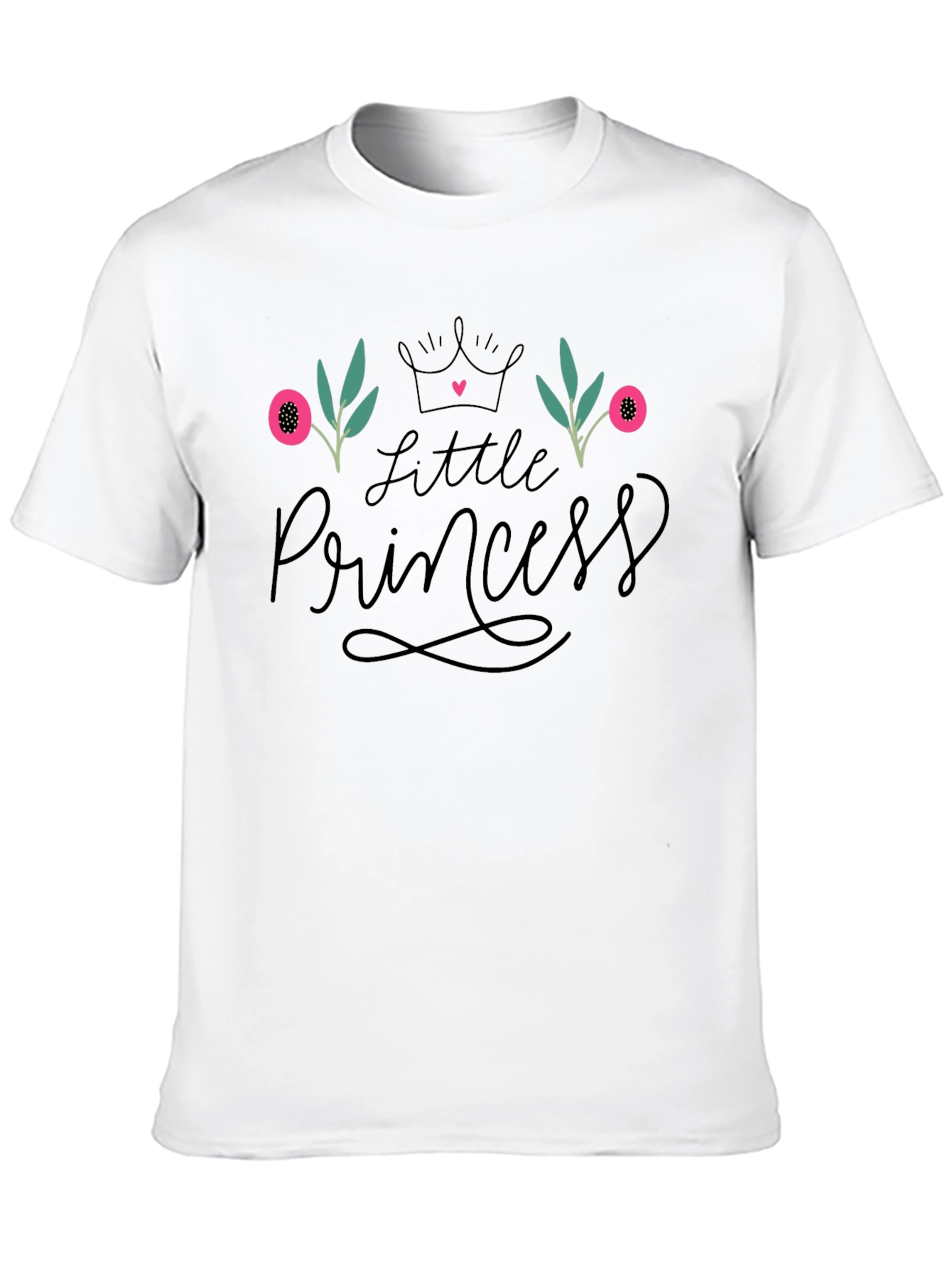 Little Princess Floral Black T-Shirt
