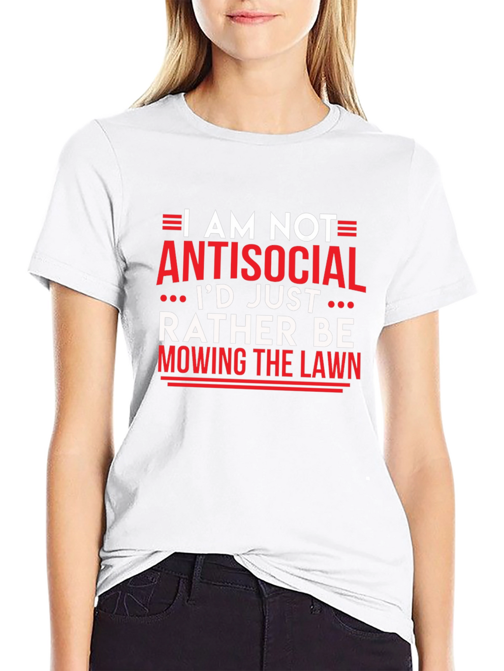 Antisocial Mowing Lawn Black T-Shirt