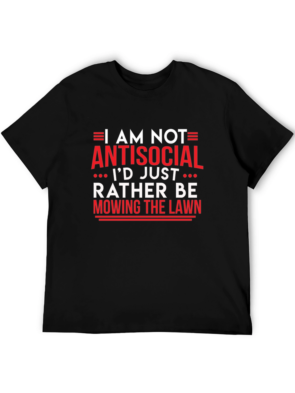 Antisocial Mowing Lawn Black T-Shirt