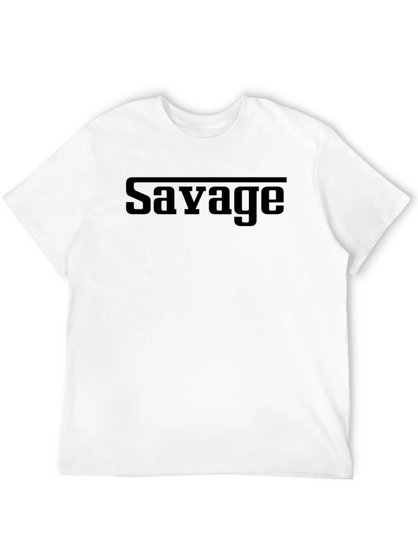 Savage Graphic Tee - Black Cotton Blend T-Shirt