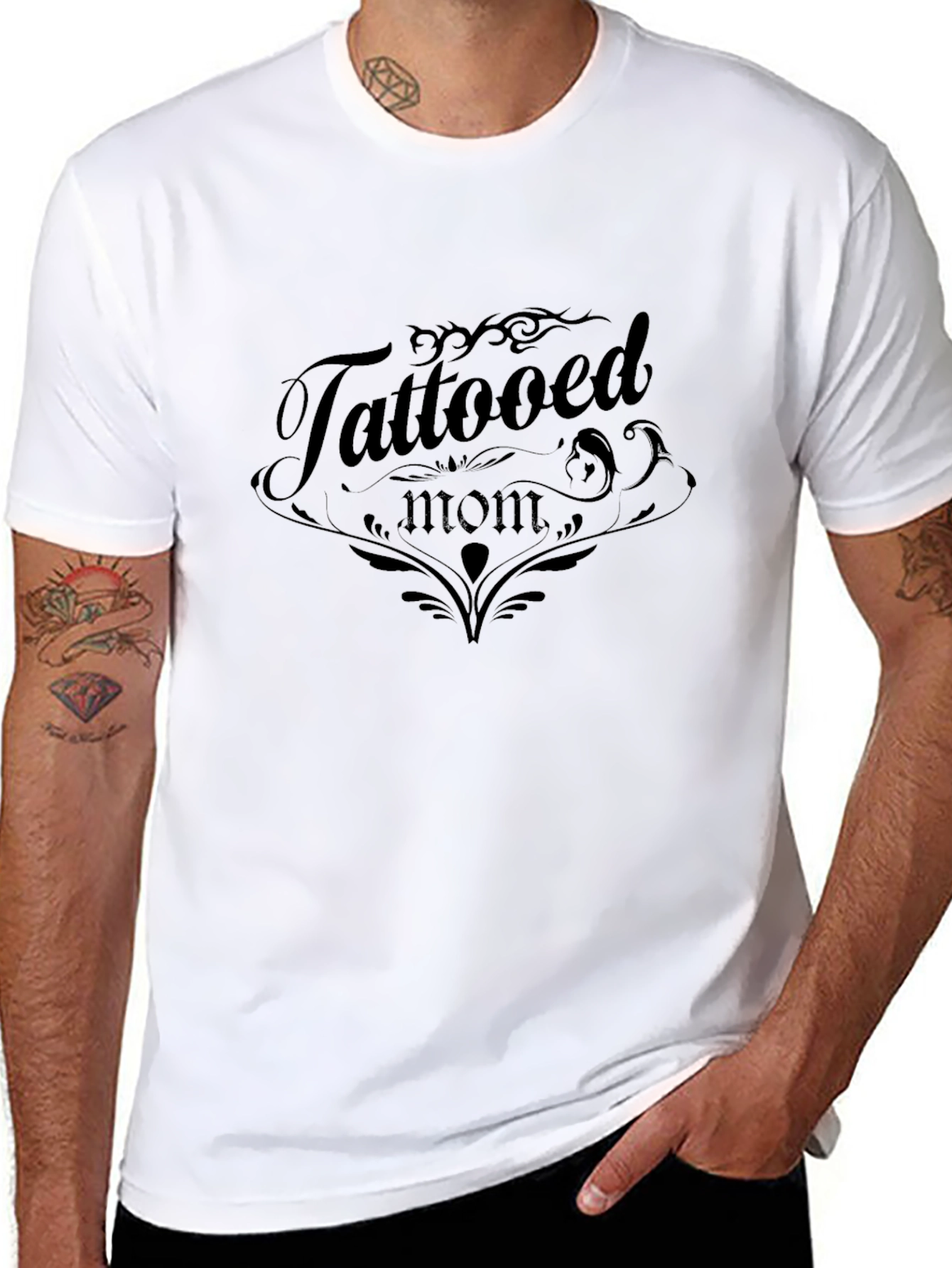Tattooed Mom Graphic T-Shirt - Black