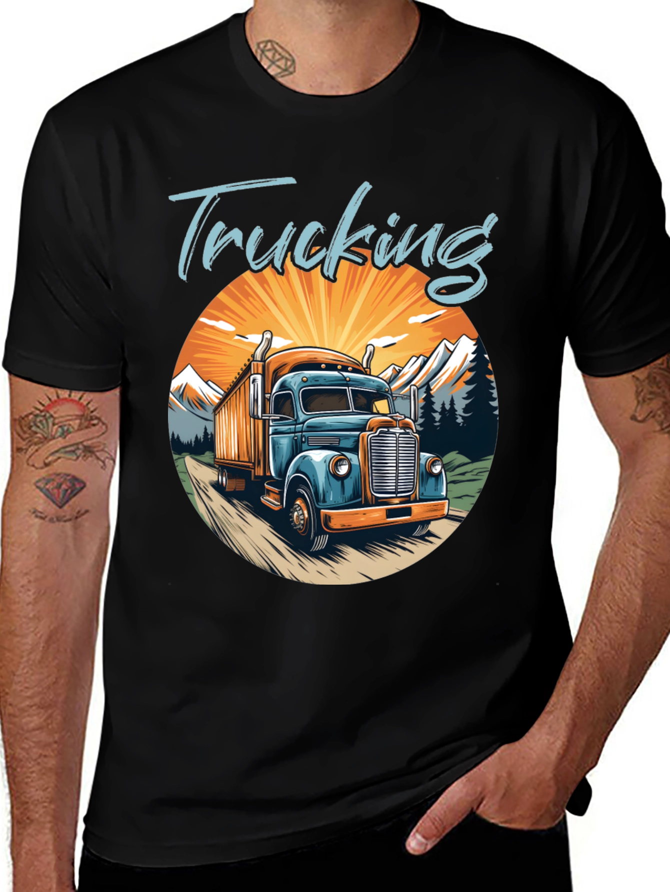 Trucking Graphic T-Shirt - Classic Trucker Tee