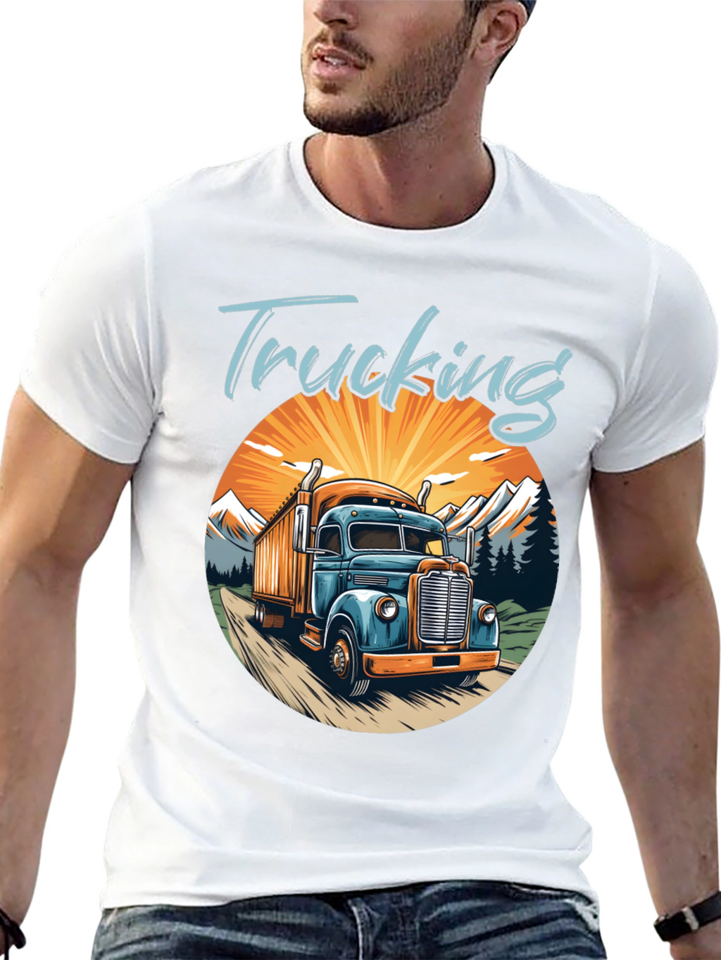 Trucking Graphic T-Shirt - Classic Trucker Tee