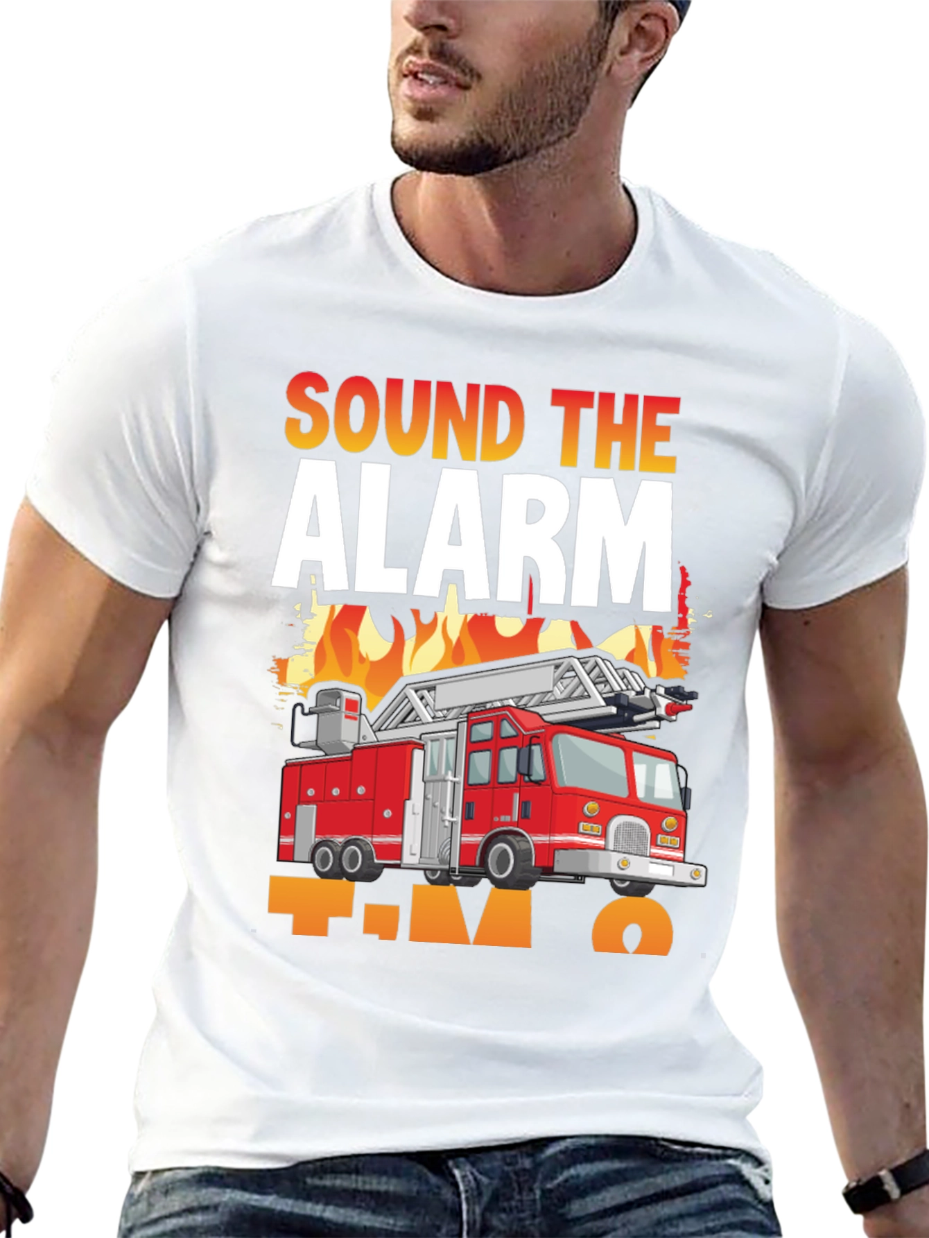 Sound The Alarm Im Two Fire Truck T-Shirt