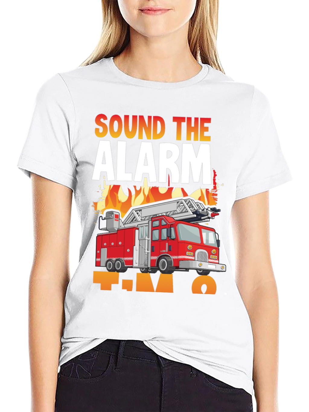 Sound The Alarm Im Two Fire Truck T-Shirt
