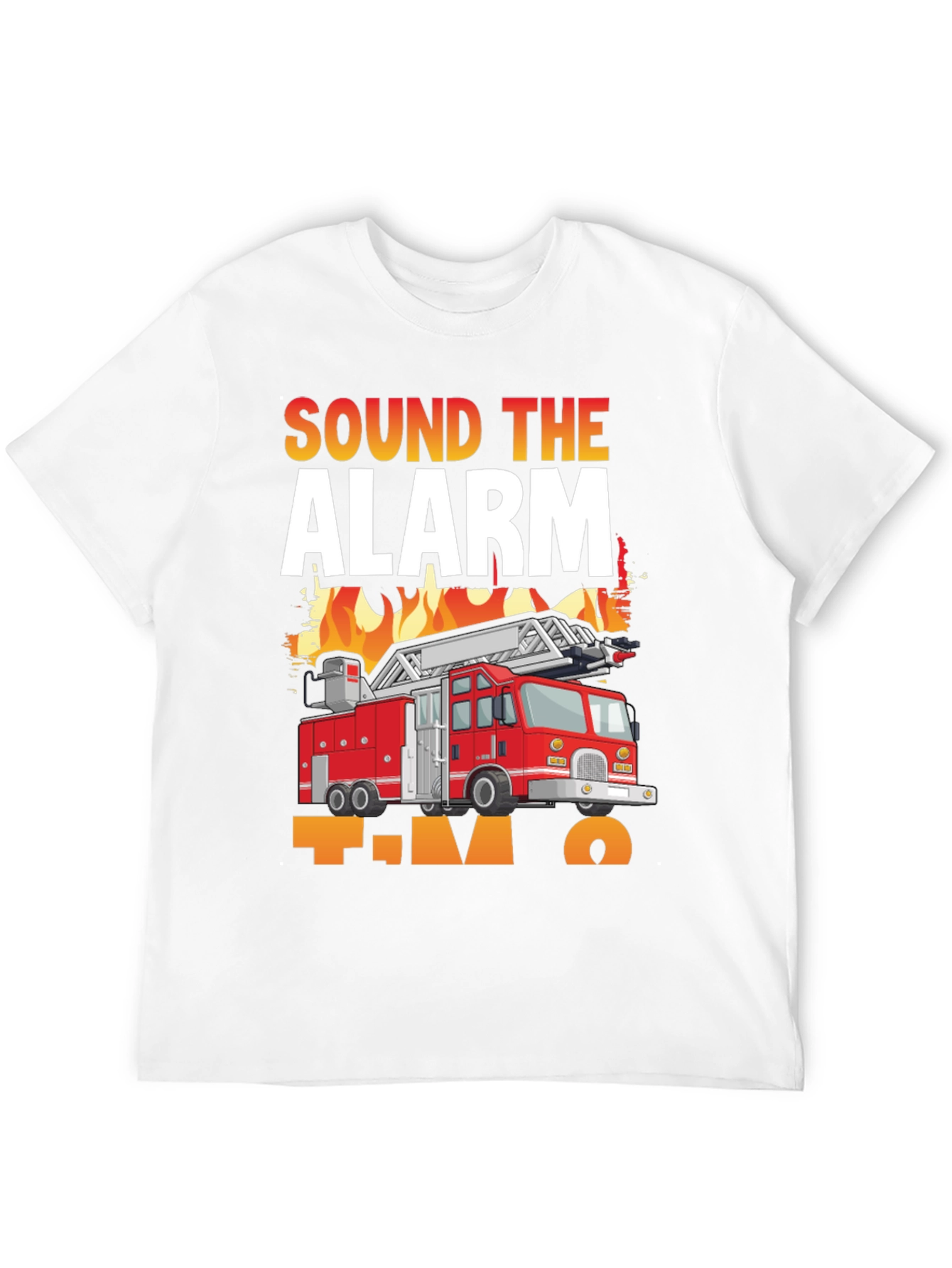 Sound The Alarm Im Two Fire Truck T-Shirt