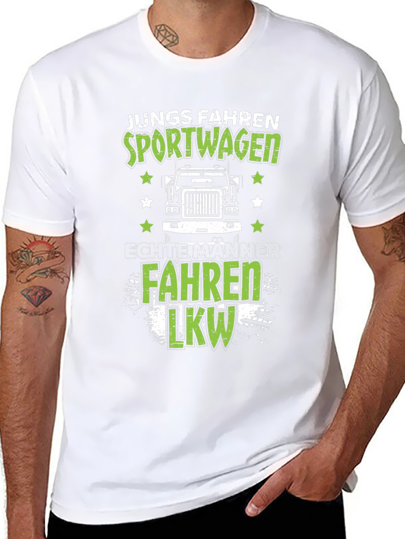 Funny Trucker T-Shirt - Junge Fahren Sportwagen