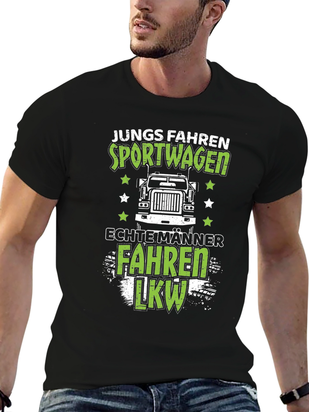 Funny Trucker T-Shirt - Junge Fahren Sportwagen