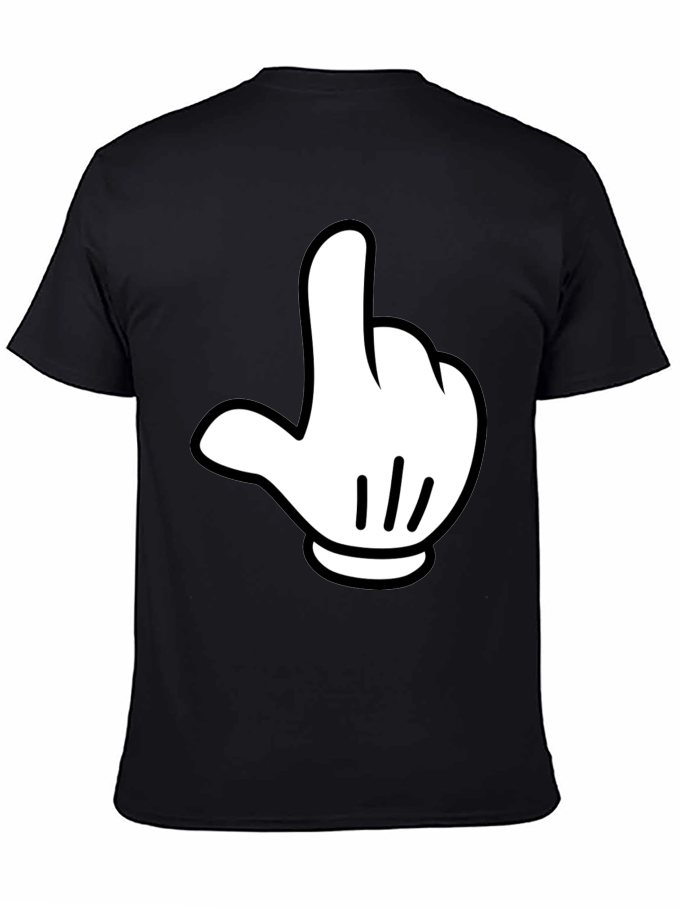 Mickey Mouse Inspired Funny Graphic Tee - Black Cotton Shirt