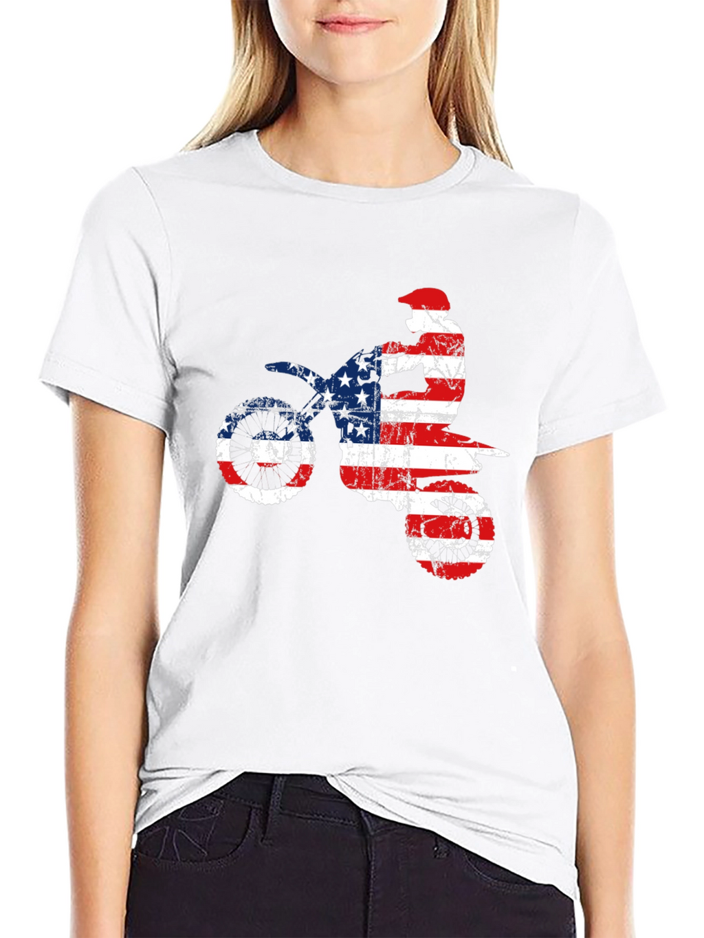 American Flag Motocross T-Shirt