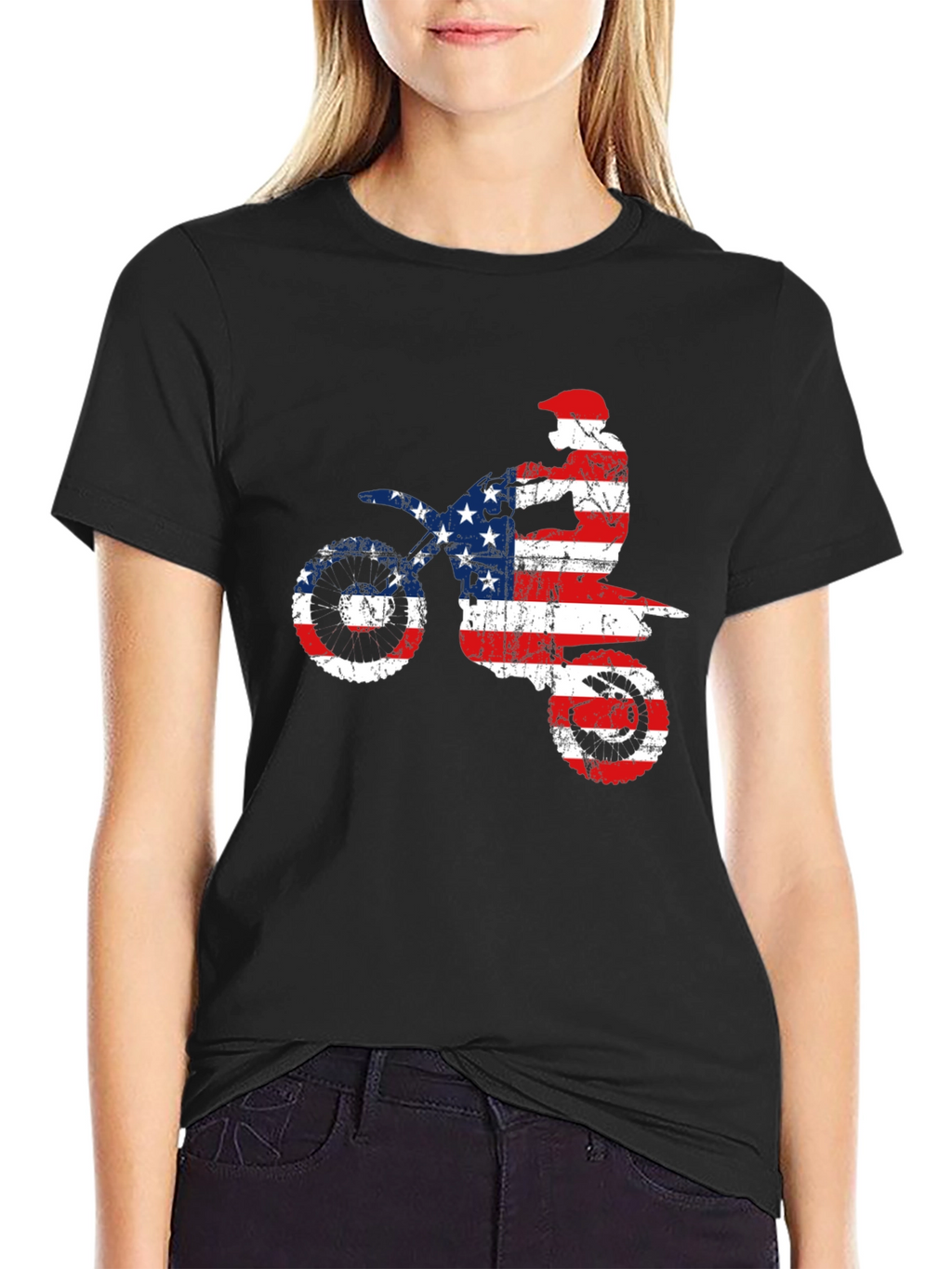 American Flag Motocross T-Shirt