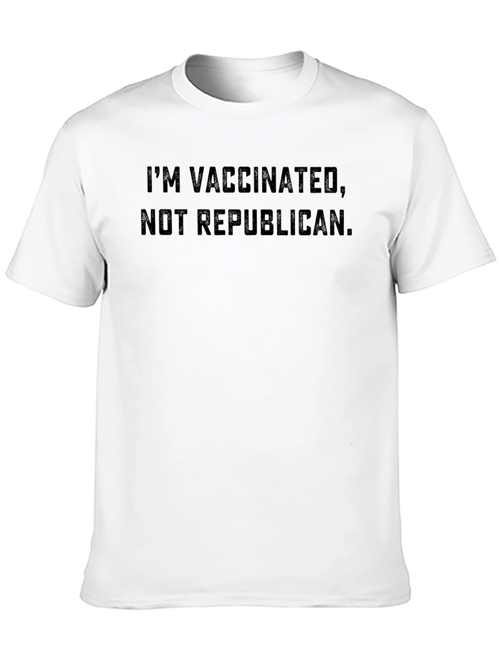 Vaccinated Not Republican Black T-Shirt