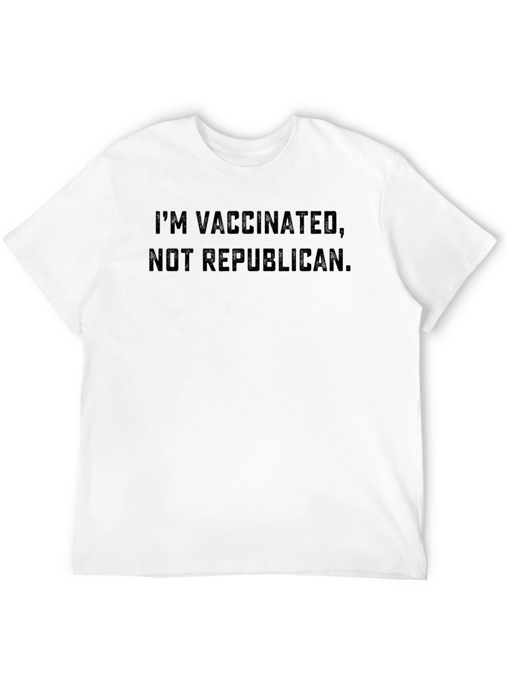 Vaccinated Not Republican Black T-Shirt