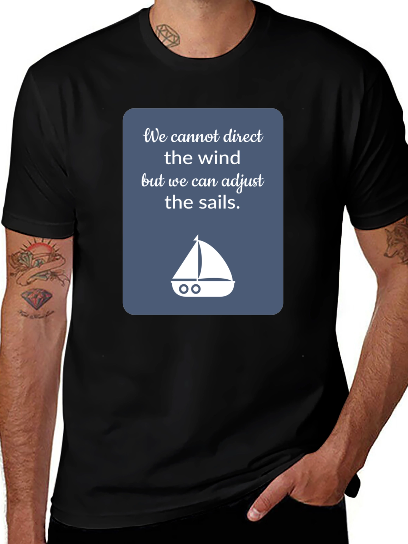 Inspirational Sailing T-Shirt - Adjust the Sails!