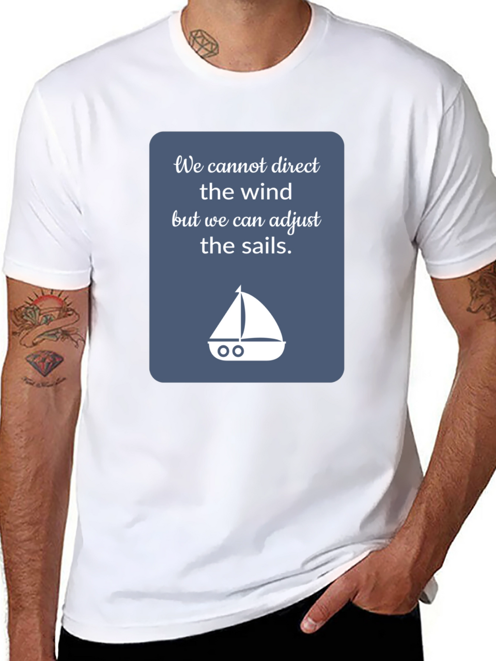 Inspirational Sailing T-Shirt - Adjust the Sails!