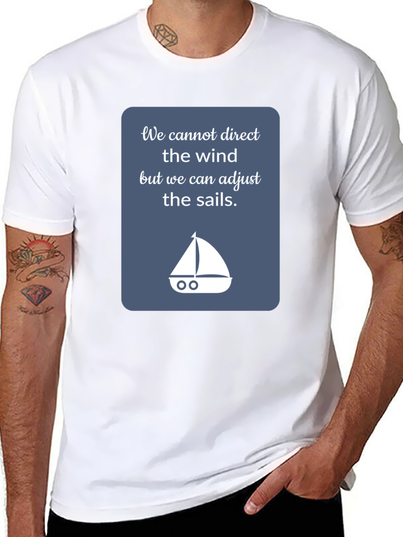 Inspirational Sailing T-Shirt - Adjust the Sails!