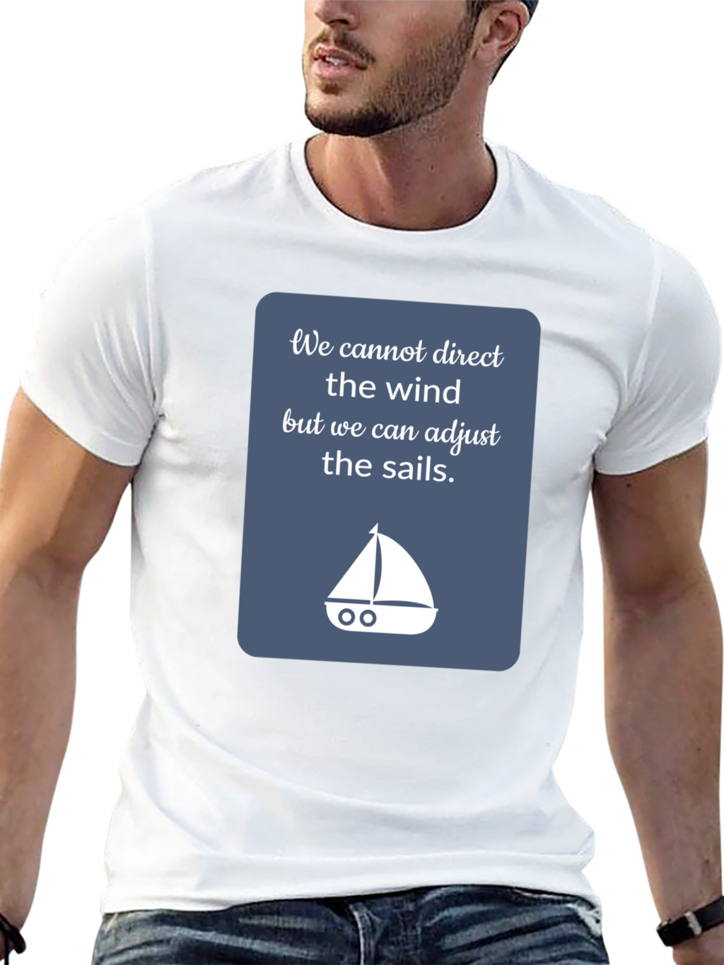 Inspirational Sailing T-Shirt - Adjust the Sails!