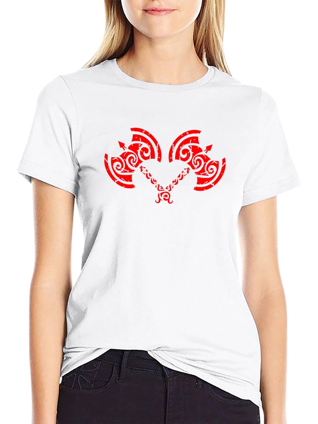 Axe Graphic Print Crew Neck T-Shirt