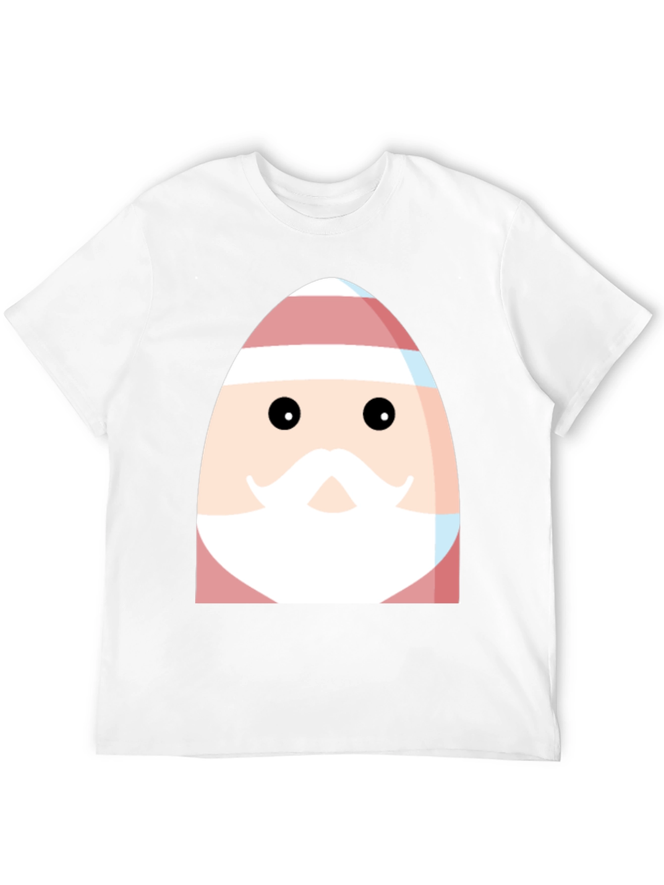 Festive Santa Egg Graphic Tee - Holiday Cheer