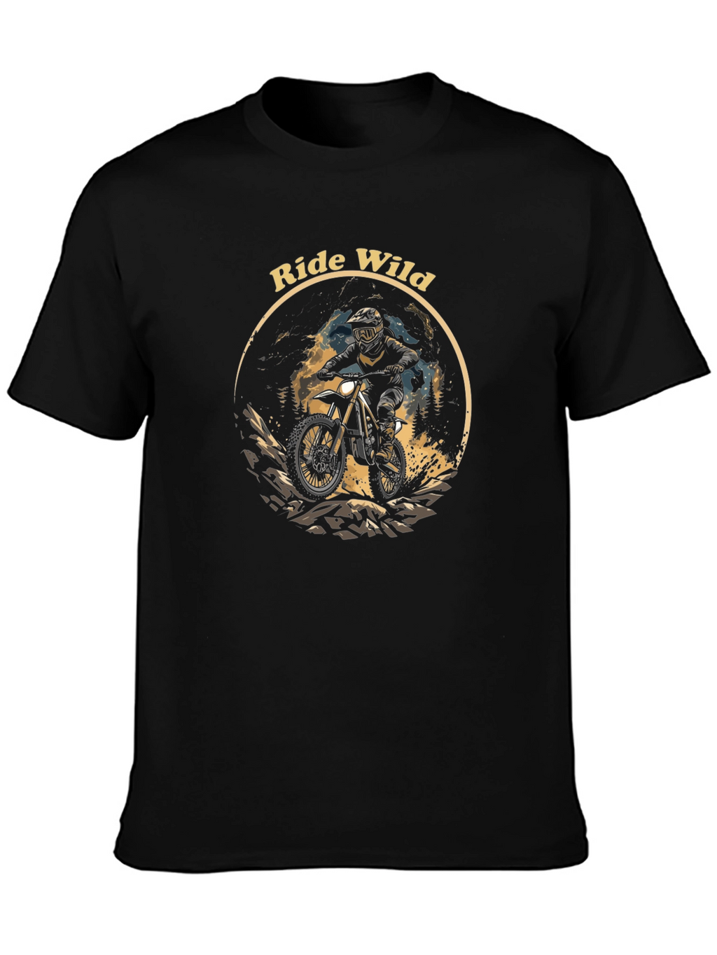 Ride Wild Black Graphic Tee