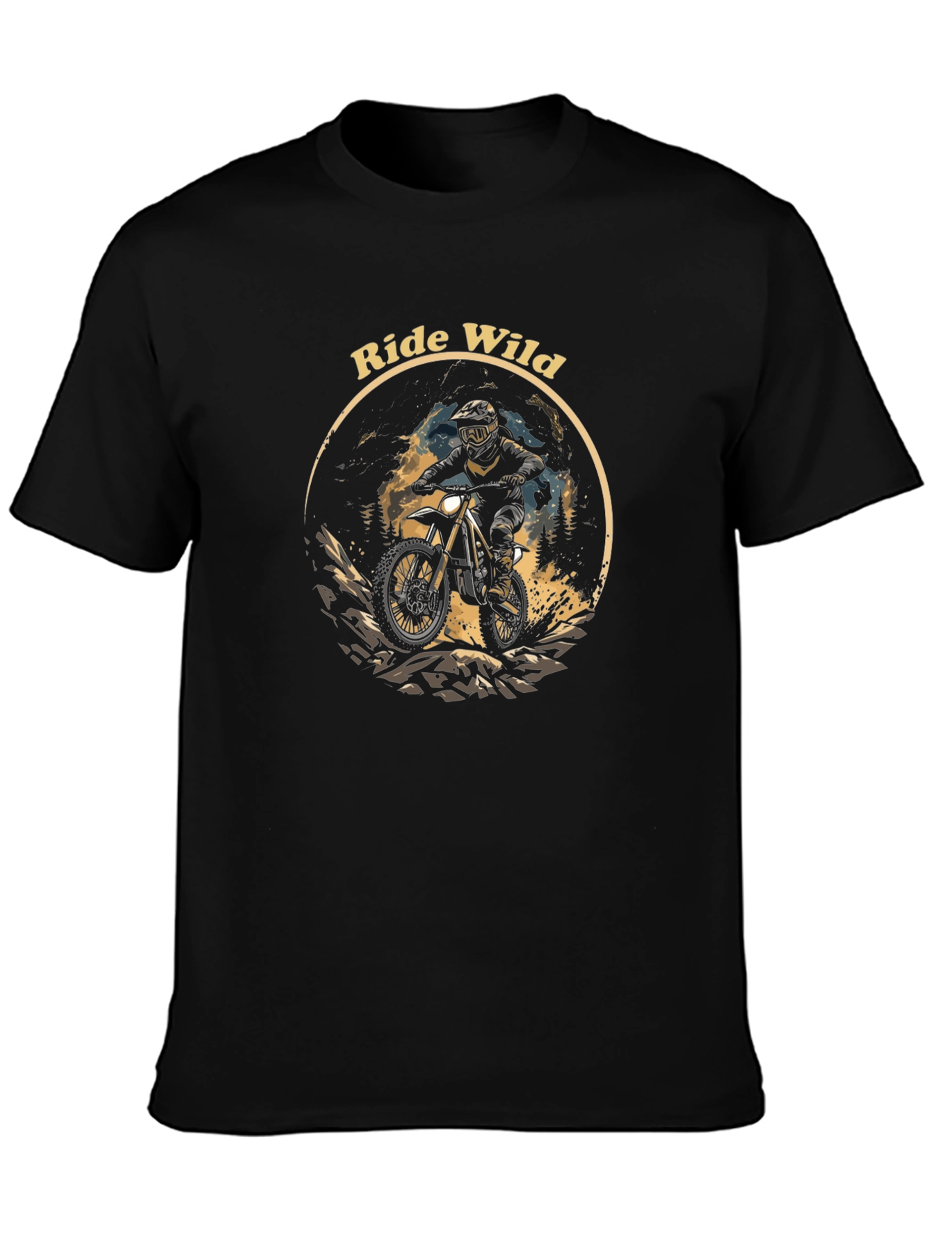 Ride Wild Black Graphic Tee