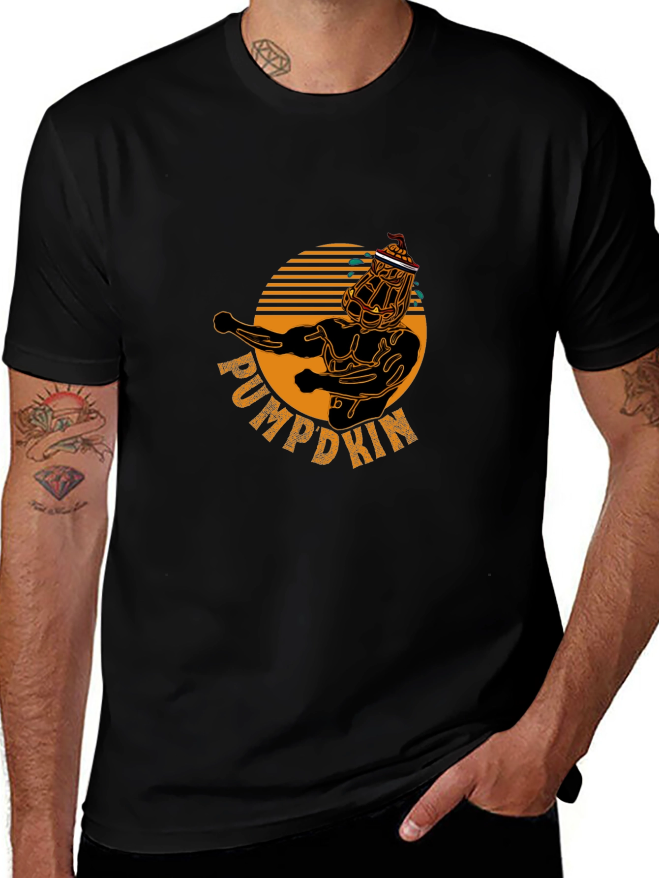 Pumpkin Man T-Shirt - Halloween Graphic Tee