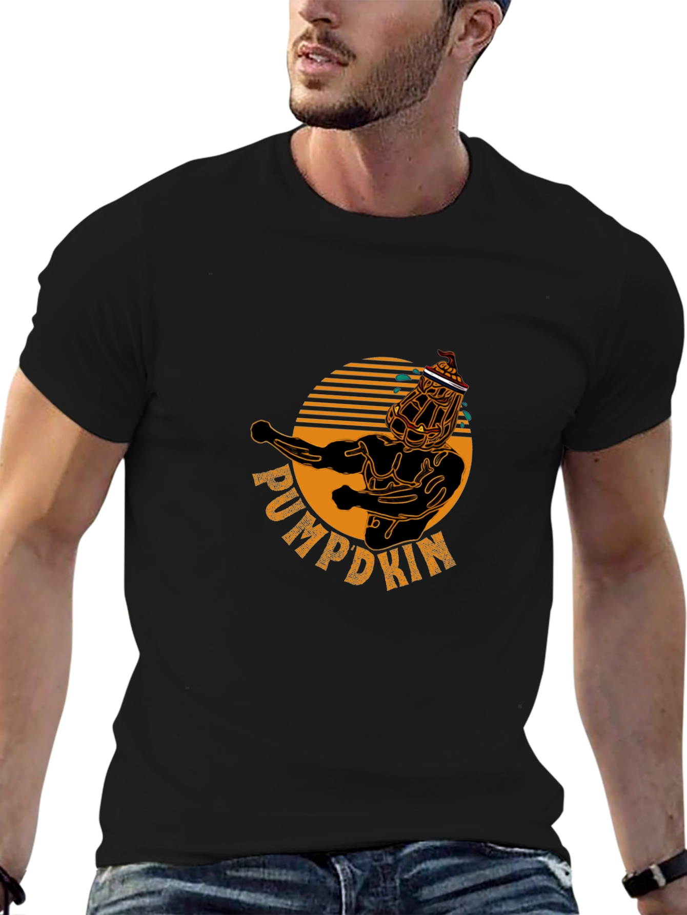 Pumpkin Man T-Shirt - Halloween Graphic Tee