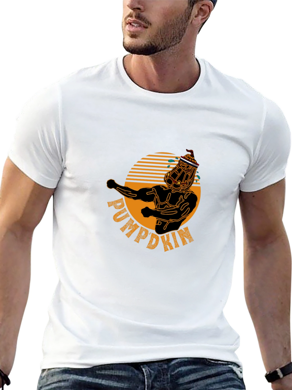 Pumpkin Man T-Shirt - Halloween Graphic Tee