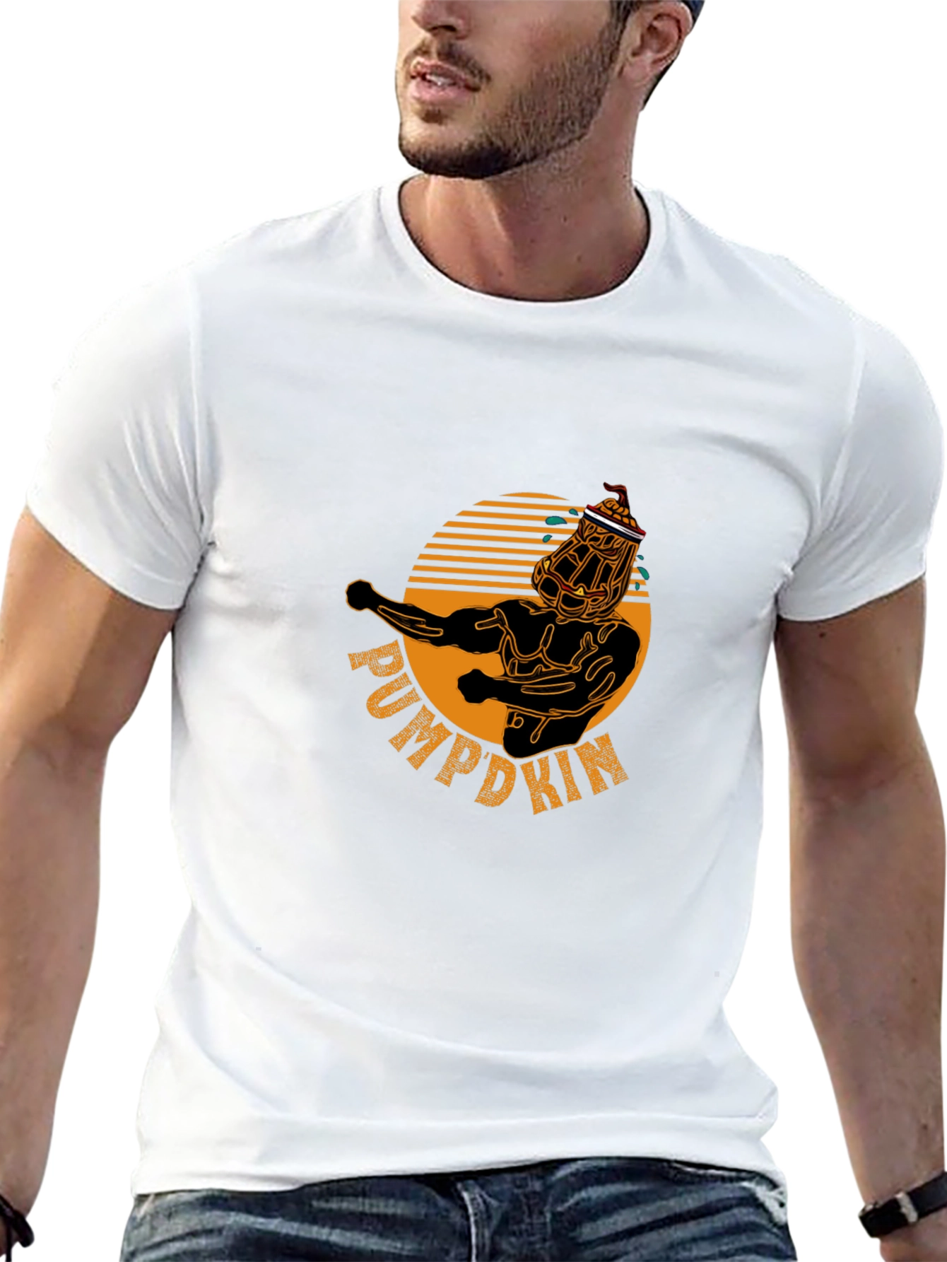 Pumpkin Man T-Shirt - Halloween Graphic Tee