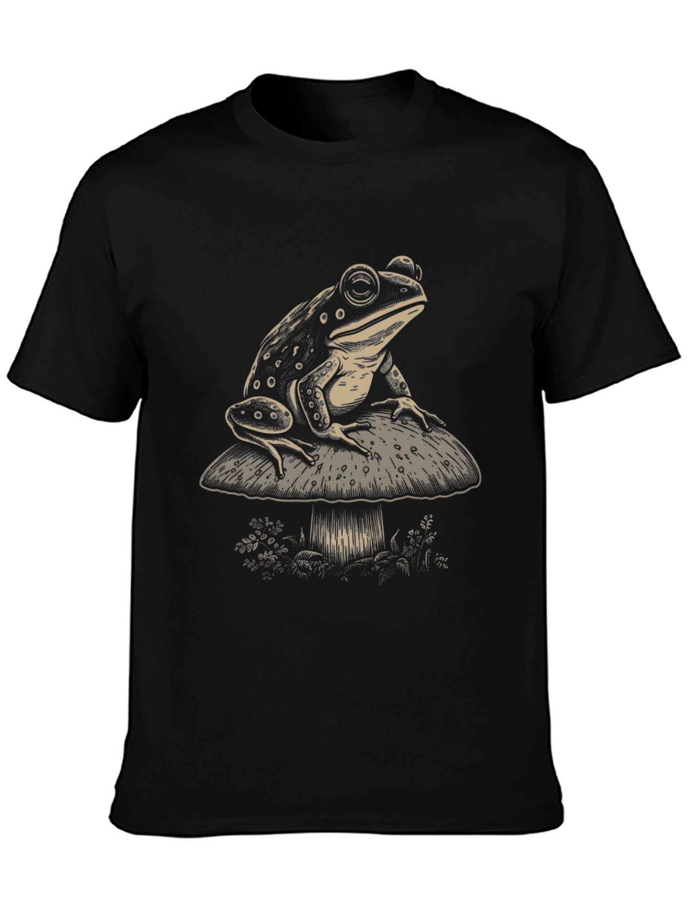 Frog on Mushroom Graphic Tee - Unisex