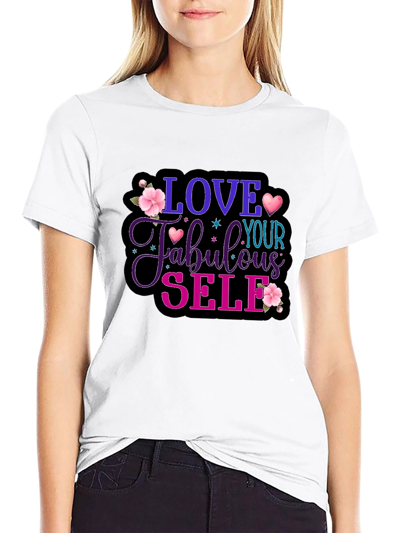 Love Your Fabulous Self Black T-Shirt