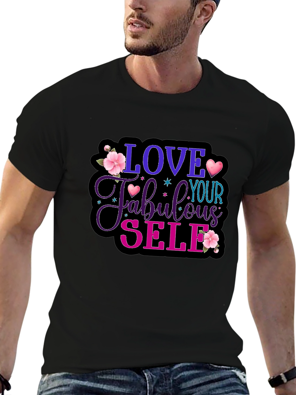 Love Your Fabulous Self Black T-Shirt
