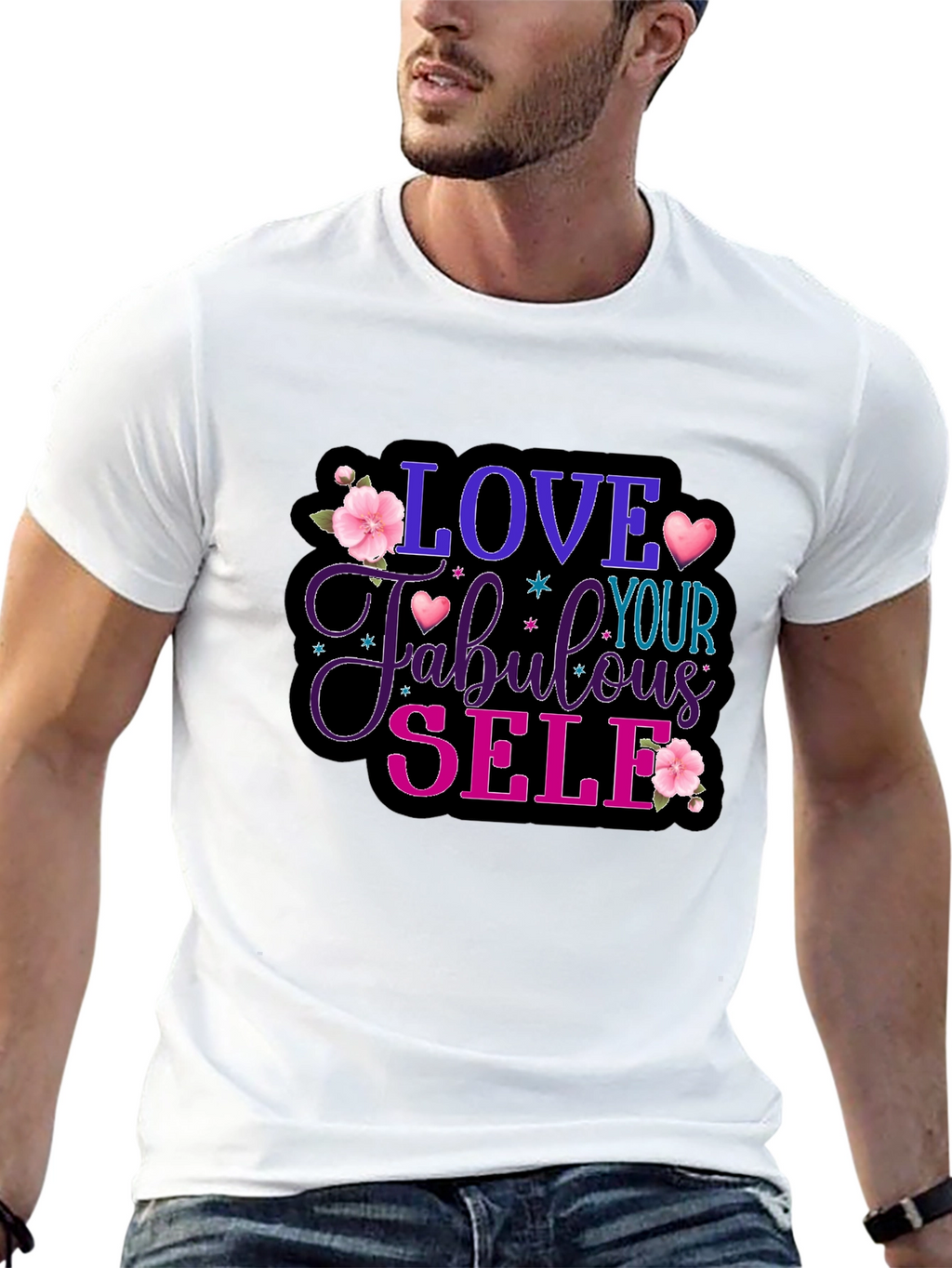 Love Your Fabulous Self Black T-Shirt