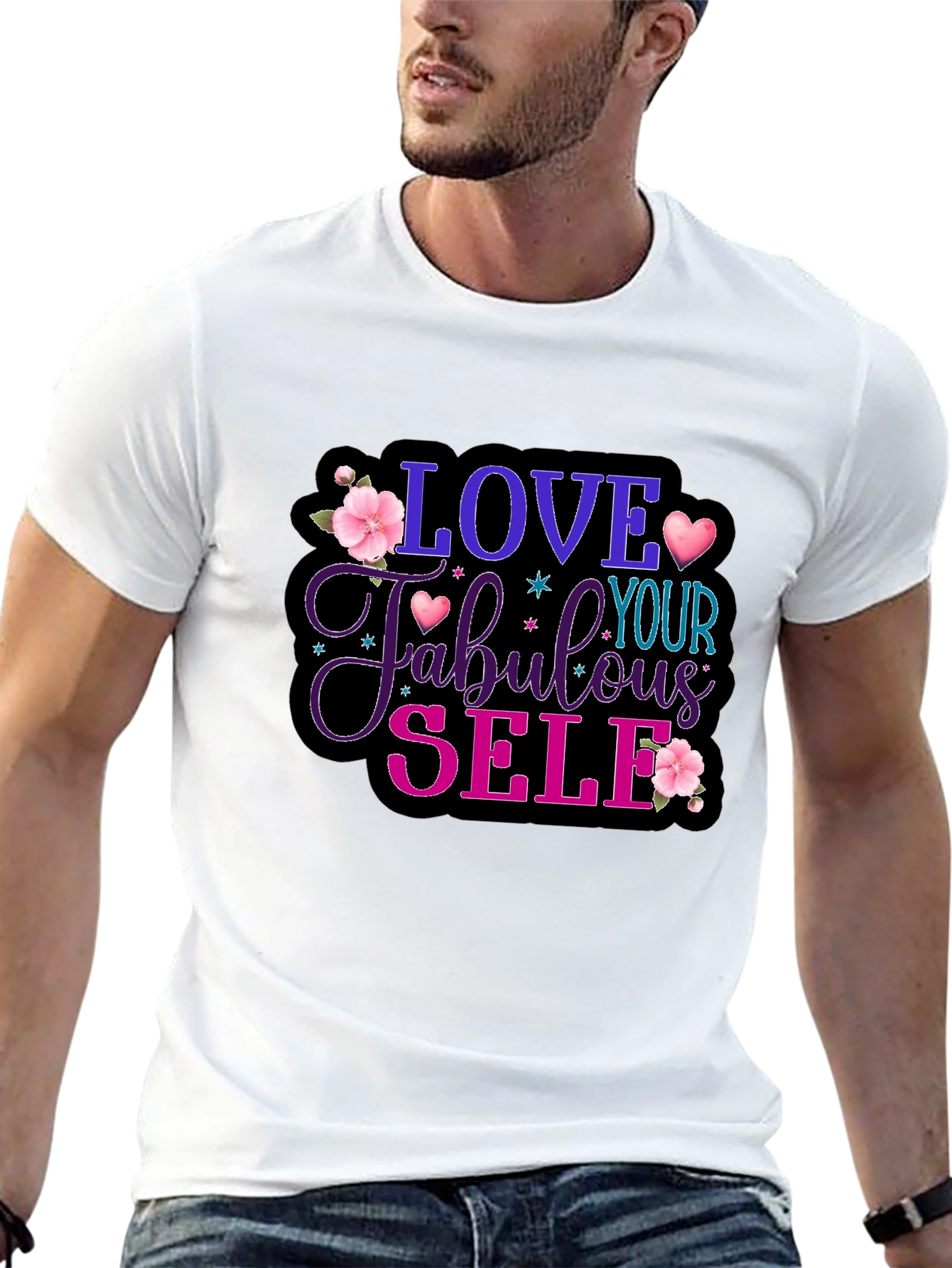 Love Your Fabulous Self Black T-Shirt