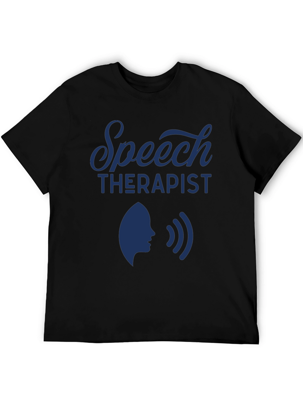 Speech Therapist Graphic Tee - Black Cotton Blend