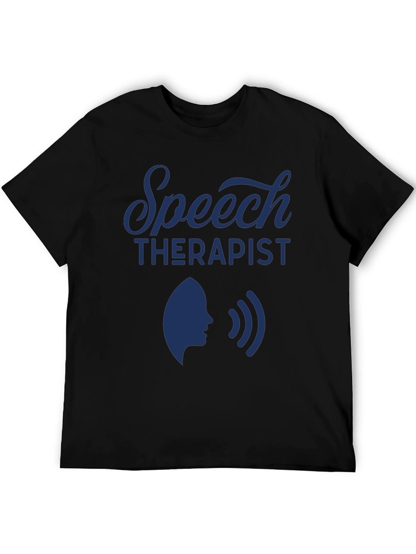 Speech Therapist Graphic Tee - Black Cotton Blend