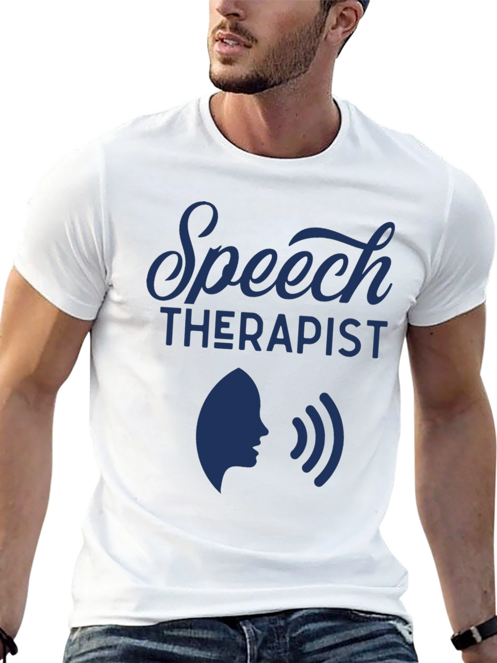 Speech Therapist Graphic Tee - Black Cotton Blend