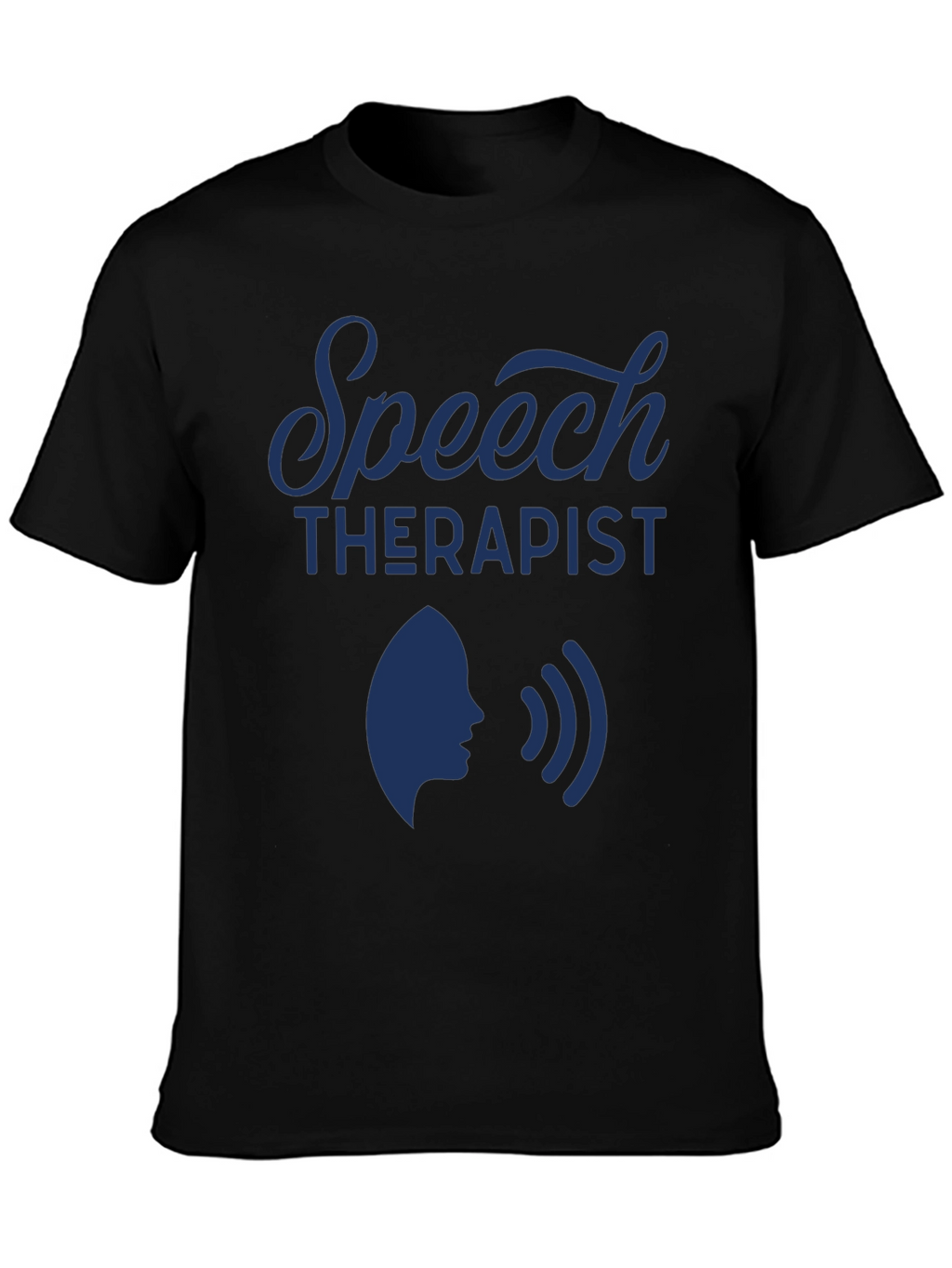 Speech Therapist Graphic Tee - Black Cotton Blend