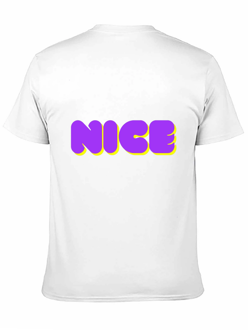 NICE Graphic Tee - Bold Purple & Yellow Design