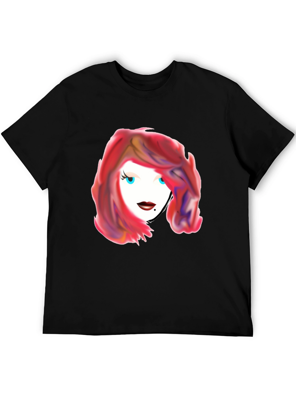 Stylish Graphic Tee - Woman with Red Hair