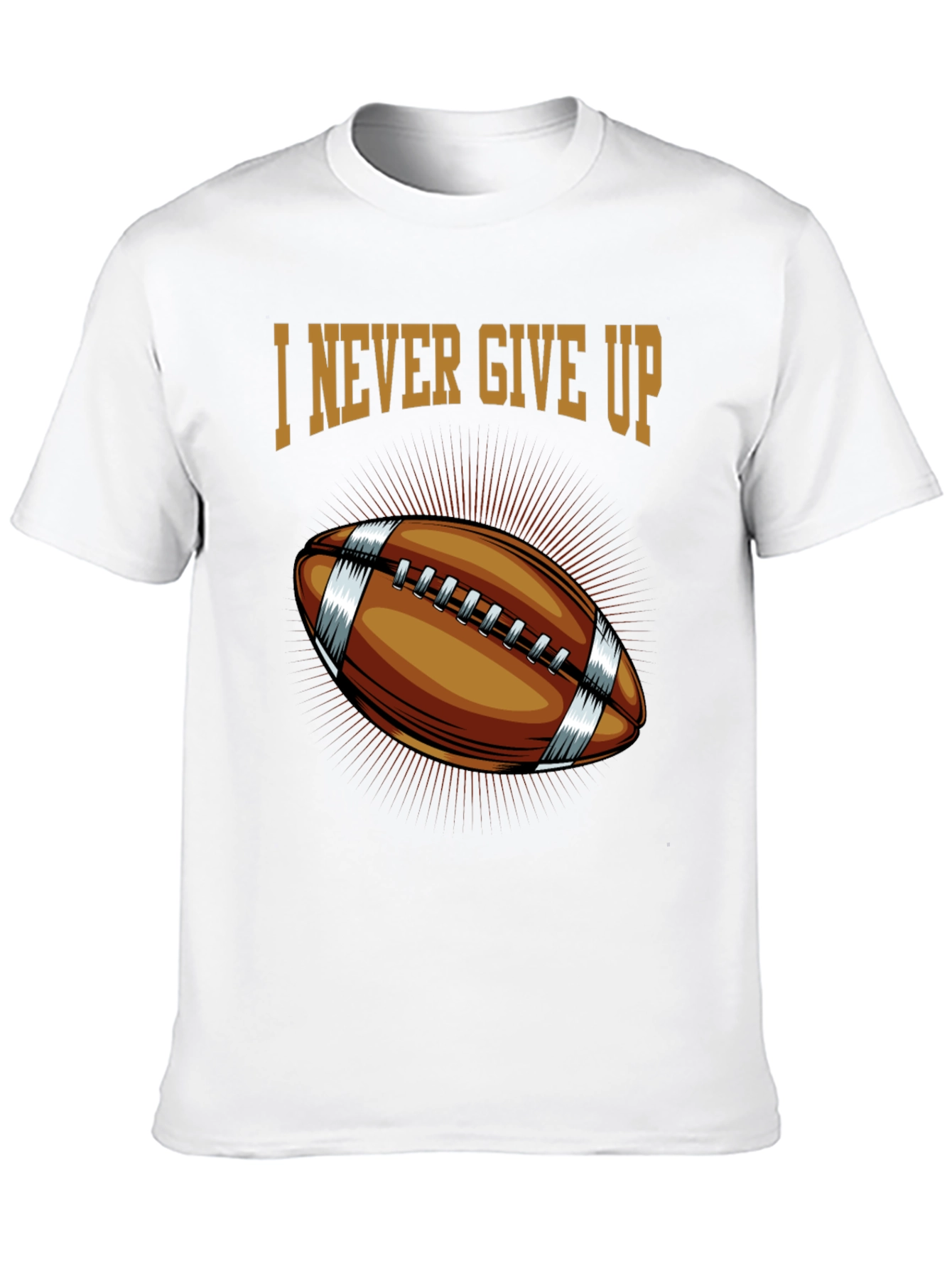 I Never Give Up Football Graphic T-Shirt