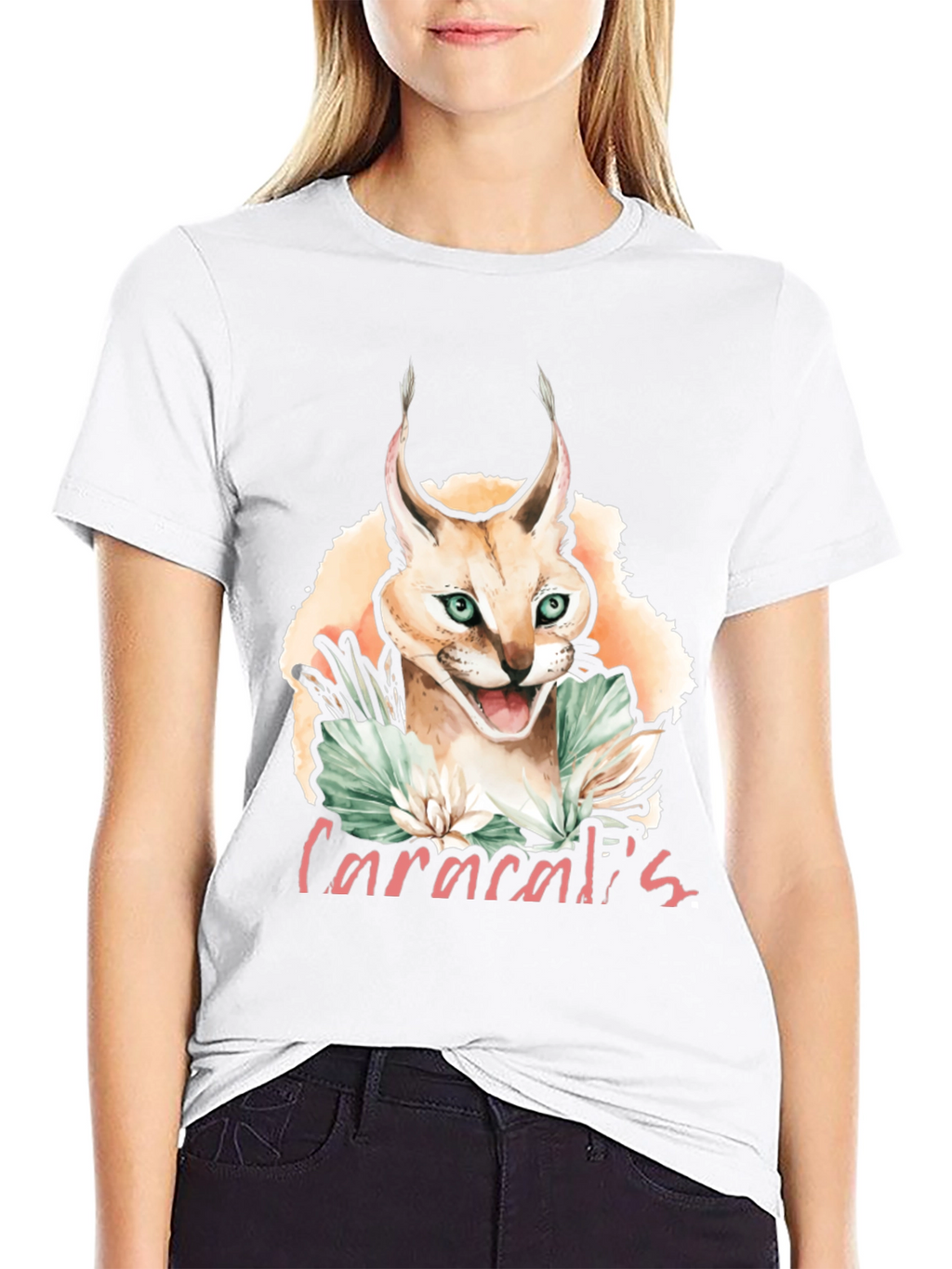Caracal Cat Graphic T-Shirt
