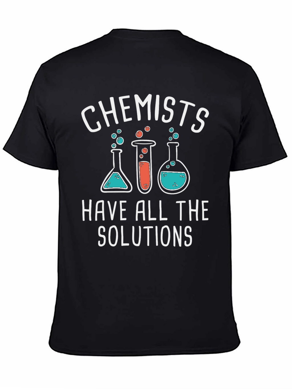 Chemist Humor Black T-Shirt - Solutions Graphic Tee