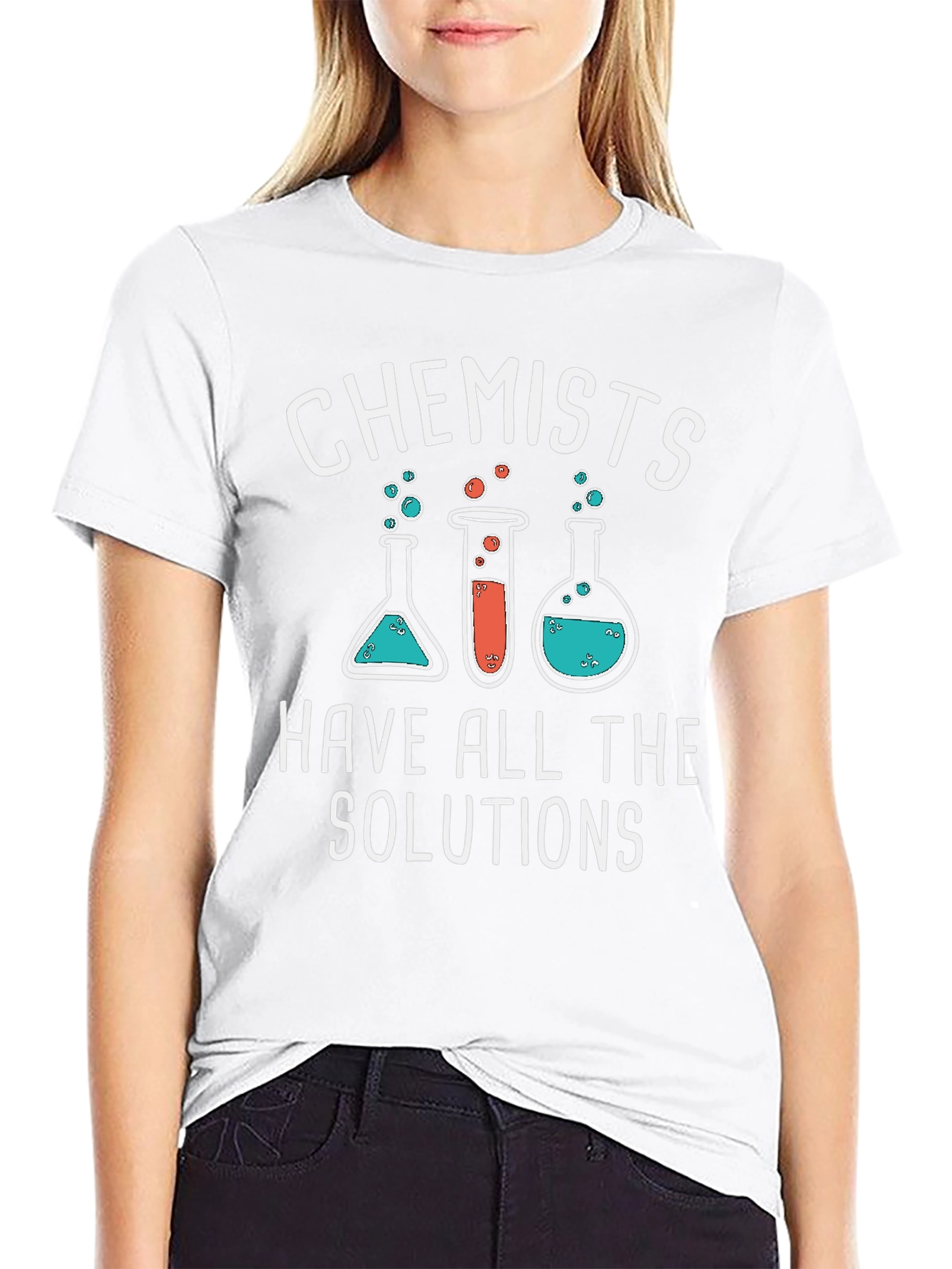 Chemist Humor Black T-Shirt - Solutions Graphic Tee