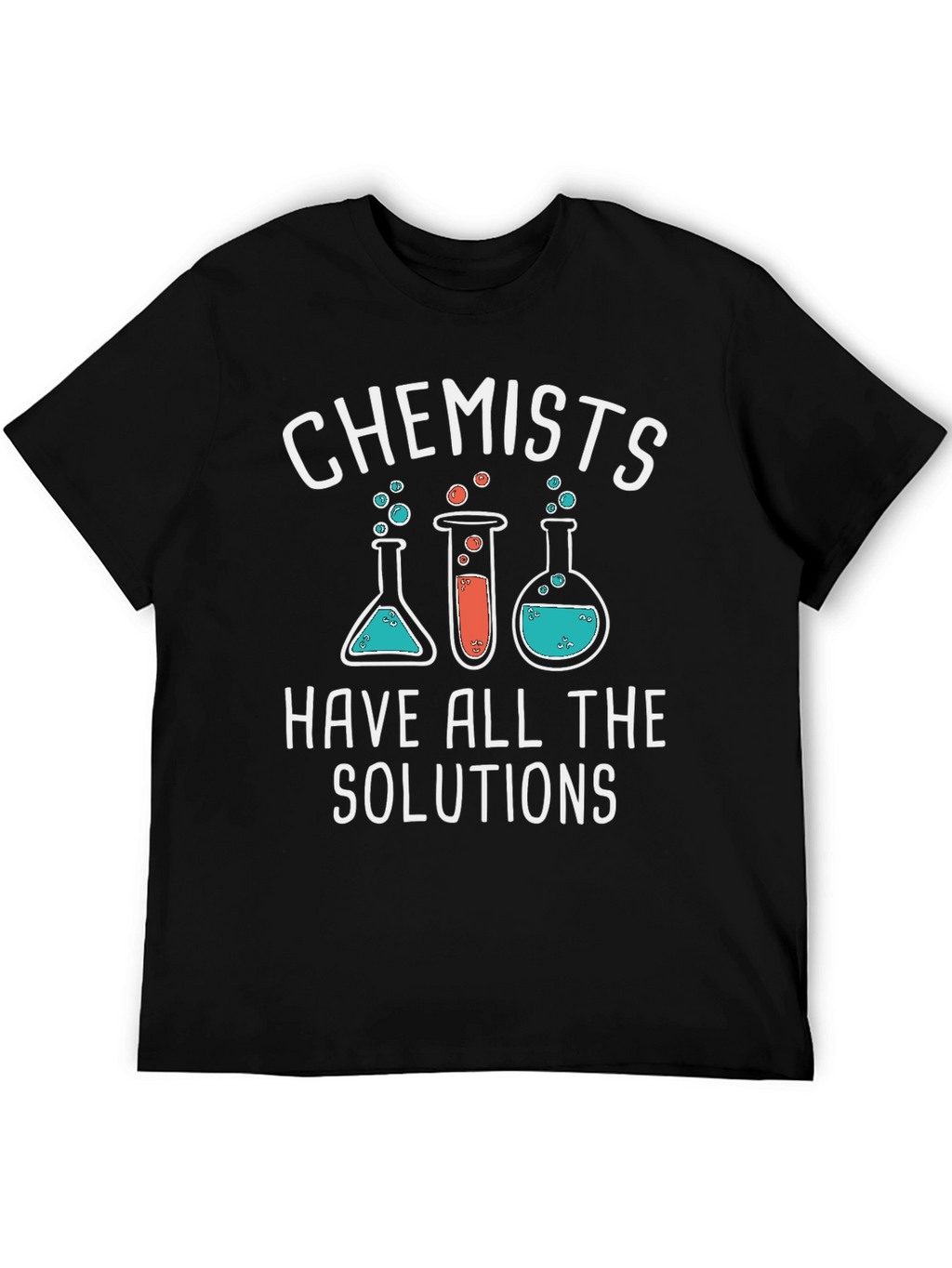 Chemist Humor Black T-Shirt - Solutions Graphic Tee