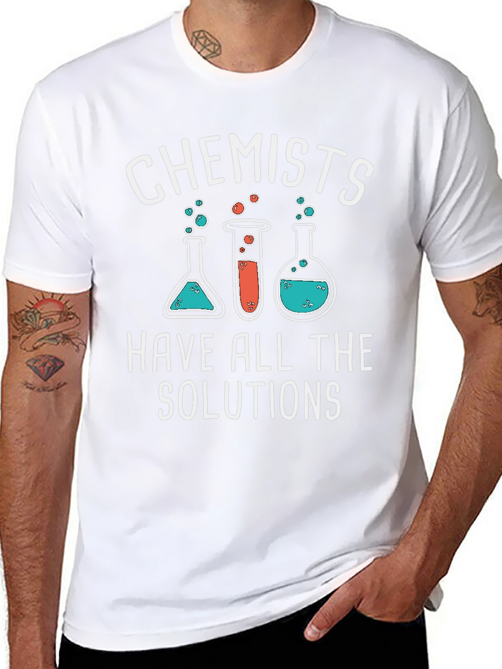 Chemist Humor Black T-Shirt - Solutions Graphic Tee