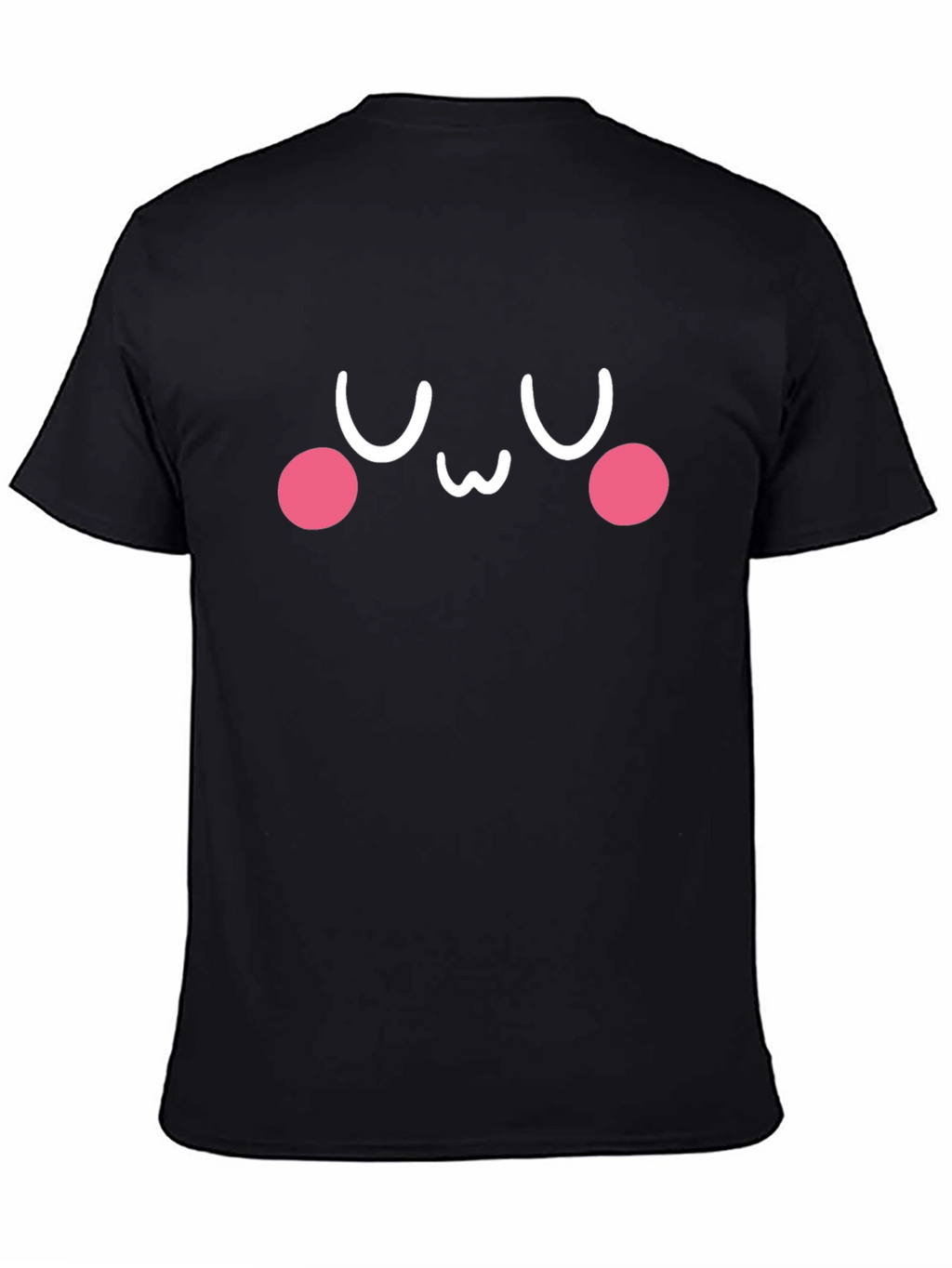 Cute Kawaii Face Black T-Shirt - Express Your Style!