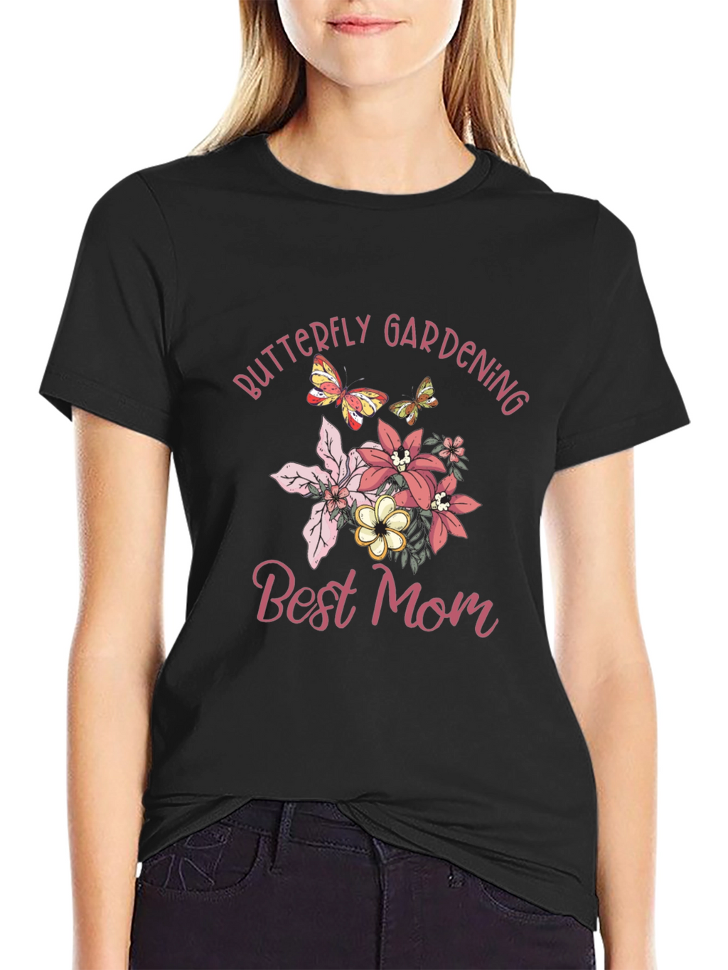 Butterfly Gardening Best Mom Graphic T-Shirt